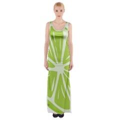 Gerald Lime Green Maxi Thigh Split Dress by Mariart