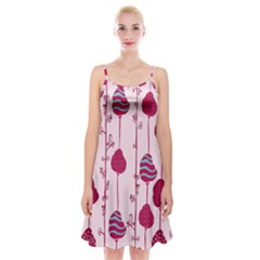 Flower Floral Mpink Frame Spaghetti Strap Velvet Dress by Mariart