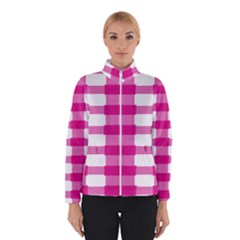 Hot Pink Brush Stroke Plaid Tech White Winterwear by Mariart