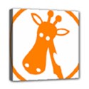 Giraffe Animals Face Orange Mini Canvas 8  x 8  View1