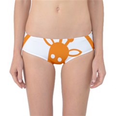 Giraffe Animals Face Orange Classic Bikini Bottoms