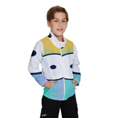 Illustrated Circle Round Polka Rainbow Wind Breaker (kids) by Mariart