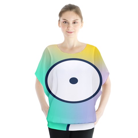 Illustrated Circle Round Polka Rainbow Blouse by Mariart