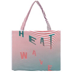 Heat Wave Chevron Waves Red Green Mini Tote Bag