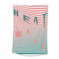 Heat Wave Chevron Waves Red Green Small Tapestry by Mariart