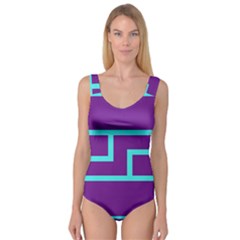 Illustrated Position Purple Blue Star Zodiac Princess Tank Leotard  by Mariart