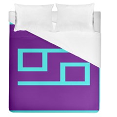 Illustrated Position Purple Blue Star Zodiac Duvet Cover (queen Size) by Mariart