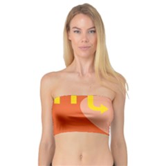 Illustrated Zodiac Love Heart Orange Yellow Blue Bandeau Top by Mariart