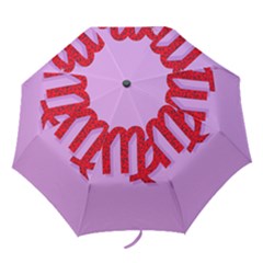 Illustrated Zodiac Purple Red Star Polka Folding Umbrellas by Mariart