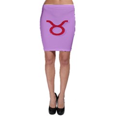 Illustrated Zodiac Purple Red Star Polka Circle Bodycon Skirt by Mariart