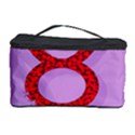 Illustrated Zodiac Purple Red Star Polka Circle Cosmetic Storage Case View1