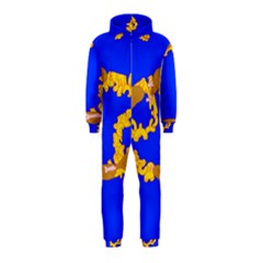 Illustrated 69 Blue Yellow Star Zodiac Hooded Jumpsuit (kids) by Mariart