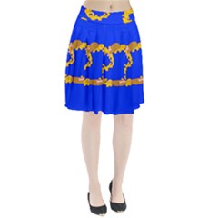 Illustrated 69 Blue Yellow Star Zodiac Pleated Skirt by Mariart