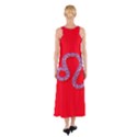 Illustrated Zodiac Red Purple Star Polka Dot Sleeveless Maxi Dress View2