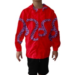 Illustrated Zodiac Red Purple Star Polka Dot Hooded Wind Breaker (kids) by Mariart