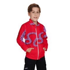 Illustrated Zodiac Red Purple Star Polka Dot Wind Breaker (kids) by Mariart