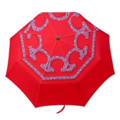 Illustrated Zodiac Red Purple Star Polka Folding Umbrellas by Mariart