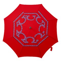 Illustrated Zodiac Red Purple Star Polka Hook Handle Umbrellas (small) by Mariart