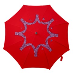 Illustrated Zodiac Red Star Purple Hook Handle Umbrellas (large) by Mariart