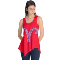 Illustrated Zodiac Red Star Purple Sleeveless Tunic by Mariart