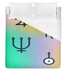 Illustrated Zodiac Star Duvet Cover (queen Size) by Mariart