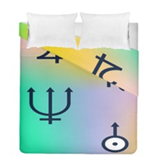 Illustrated Zodiac Star Duvet Cover Double Side (full/ Double Size) by Mariart