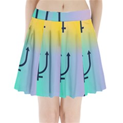 Illustrated Zodiac Star Pleated Mini Skirt by Mariart