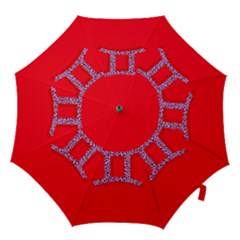 Illustrated Zodiac Red Purple Star Polka Dot Grey Hook Handle Umbrellas (large) by Mariart