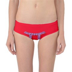 Illustrated Zodiac Red Purple Star Polka Dot Grey Classic Bikini Bottoms by Mariart