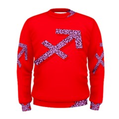 Illustrated Zodiac Star Red Purple Men s Sweatshirt by Mariart