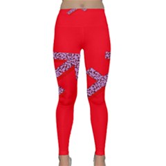 Illustrated Zodiac Star Red Purple Classic Yoga Leggings by Mariart