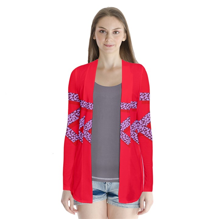 Illustrated Zodiac Star Red Purple Cardigans