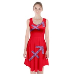 Illustrated Zodiac Star Red Purple Racerback Midi Dress by Mariart