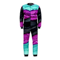 Green Pink Purple Black Stone Onepiece Jumpsuit (kids) by Mariart