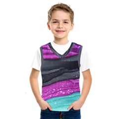 Green Pink Purple Black Stone Kids  Sportswear by Mariart