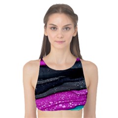 Green Pink Purple Black Stone Tank Bikini Top by Mariart