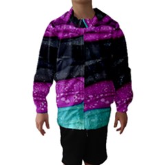 Green Pink Purple Black Stone Hooded Wind Breaker (kids) by Mariart