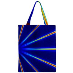 Light Neon Blue Zipper Classic Tote Bag by Mariart