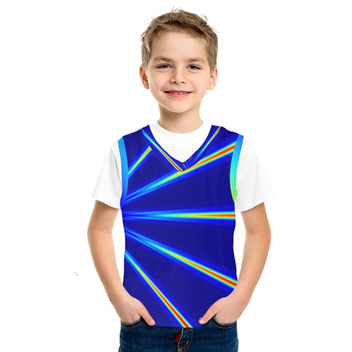 Light Neon Blue Kids  SportsWear