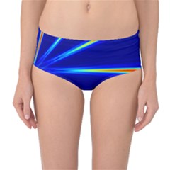 Light Neon Blue Mid-waist Bikini Bottoms by Mariart