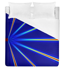 Light Neon Blue Duvet Cover (queen Size) by Mariart