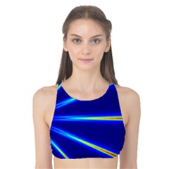 Light Neon Blue Tank Bikini Top by Mariart