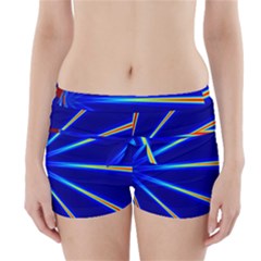 Light Neon Blue Boyleg Bikini Wrap Bottoms by Mariart