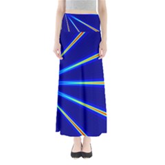 Light Neon Blue Maxi Skirts by Mariart