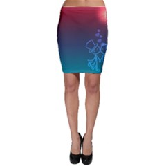 Love Valentine Kiss Purple Red Blue Romantic Bodycon Skirt by Mariart