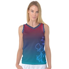 Love Valentine Kiss Purple Red Blue Romantic Women s Basketball Tank Top by Mariart