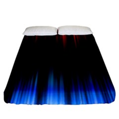 Light Orange Blue Fitted Sheet (king Size) by Mariart