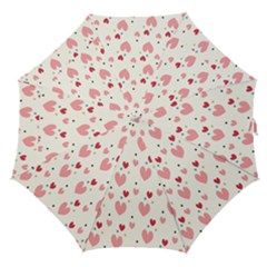 Love Heart Pink Polka Valentine Red Black Green White Straight Umbrellas by Mariart