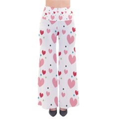 Love Heart Pink Polka Valentine Red Black Green White Pants by Mariart