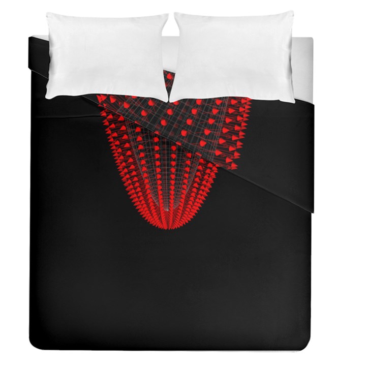 Normal Field Of An Elliptic Paraboloid Red Duvet Cover Double Side (Queen Size)